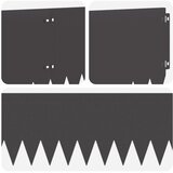  Ograda oko Travnjaka 10 pcs 103 x 25 cm Čelik Crna | shoptok.hr