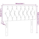  LED uzglavlje tamnoplavo 100x7x78/88 cm baršunasto | shoptok.hr