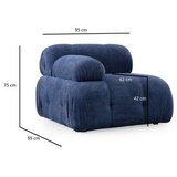 Atelier Del Sofa Fotelja Petite L1, 95 x 95 x 75 cm, Teget | Eponuda.ba