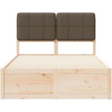  Posteljni okvir z oblazinjenim vzglavjem Taupe 120 x 190 cm, (5000104185) | Shoptok.si