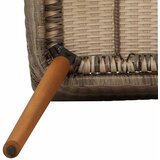  Vrtna stolica s jastukom 2 pcs Crna 62,5 x 55 x 82 cm poliratan | shoptok.hr