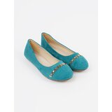Shelvt Turquoise flat ballerinas for women | ePonuda.com