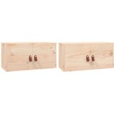 vidaXL Stenska omarica 2 kosa 60x30x30 cm trdna borovina, (20740511) | Shoptok.si