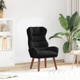 vidaXL sproščujoč stol Črn Velvet | Shoptok.si