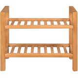  Stalak za cipele s 2 police 50x27x40 cm od masivne hrastovine | shoptok.hr