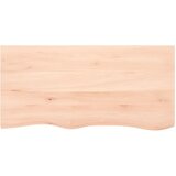  Zidna polica 100 x 50 x 2 cm od neobrađene masivne hrastovine | Eponuda.com
