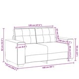  Dvosjed Crni 160x77x82 cm Baršun | shoptok.hr