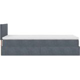 vidaXL Okvir kreveta s madraca tamnosivi 100x200cm baršunasti | shoptok.hr