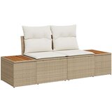 vidaXL 6-delni vrtni kavč set s blazinami Bež Poli ratan | Shoptok.si