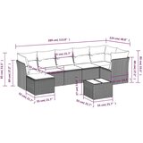 vidaXL 8-dijelni set vrtnih sofa s jastucima smeđi od poliratana | shoptok.hr
