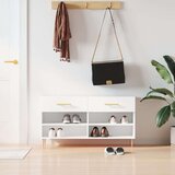 Klupa za cipele bijela 102 x 35 x 55 cm od konstruiranog drva Cijene