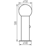 Kanlux 46084 - Spoljašnja svetiljka sa senzorom STONO 1xE27/15W/230V 50 cm IP65 antracit | Eponuda.com