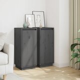 The Living Store Komoda 2 kosa siva 31,5x34x75 cm trdna borovina - Komoda, (21661951) Cene