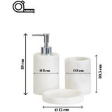 WALLXPERT kupatilo set (3 dela) flora white silver | Eponuda.com