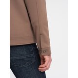 Ombre Men's BIKER jacket in structured fabric - light brown | Eponuda.ba