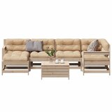 The Living Store Vrtna sedežna garnitura 7-delna z blazinami trdna borovina - Vrtna Sedežna Garnitura, (21467273) | Shoptok.si