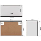 Viseći ormarić crni 60 x 31 x 40 cm od konstruiranog drva | shoptok.hr