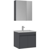 Hanah home Kupatilski ormarić sa umivaonikom i ogledalom (2 komada) Side 65 v2 786 | Eponuda.com