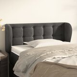  Uzglavlje s ušima tamnosivo 103x23x78/88 cm baršunasto | shoptok.hr