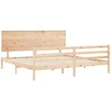  Posteljni okvir z vzglavjem trden les | Shoptok.si