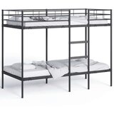 vidaXL Krevet na kat bez madraca crni 90x200 cm čelik | shoptok.hr