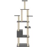 vidaXL Penjalica za mačke sa stupovima za grebanje tamnosiva 183 cm | shoptok.hr