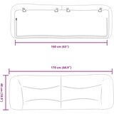  Jastuk za uzglavlje Hvar tamnosmeđi 160 cm od tkanine | shoptok.hr
