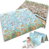 Nukido sklopiva dvostrana pjenasta podloga 200 x 180 x 1 cm ocean/zemlja | shoptok.hr