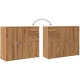 vidaXL Komoda boja hrasta artisan 91x29,5x75 cm konstruirano drvo | shoptok.hr