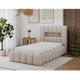 ELTAP Bež oblazinjena postelja s prostorom za shranjevanje z letvenim dnom 90x200 cm Lamica – | Shoptok.si