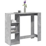 vidaXL Barska miza s policami betonsko siva 124x46x103,5 cm inž. les Cene
