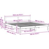  Krevet s uzglavljem Vosak smeđa 180x200 cm Masivna borovina | shoptok.hr