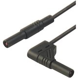SKS Hirschmann 4 mm safety test lead\, silicone\, plugs straight/angled\, 100 cm, (20423150) Cene
