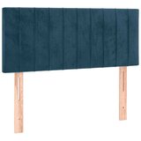 Box spring krevet s madracem tamnoplavi 90x190 cm baršunasti | shoptok.hr