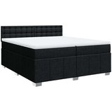 vidaXL Box spring postelja z vzmetnico črn 200x200 cm blago | Shoptok.si