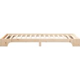 vidaXL Posteljni okvir Rjava 80 x 220 cm Trdna borovina | Shoptok.si