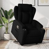 Naslonjač na podizanje od tkanine crni | shoptok.hr