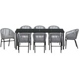  Vrtni set za objed 9 kom. Antracit Čelik s prahom premazan | shoptok.hr