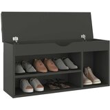  Klupa za cipele s jastukom siva 104x30x49 cm konstruirano drvo | shoptok.hr