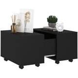  Stolić za kavu crni 60 x 60 x 38 cm od konstruiranog drva | shoptok.hr