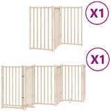  Vrata za pse s vratašcima 9 panela sklopiva 450 cm drvo topole Smeđa 50 x 90 x 2 cm | shoptok.hr
