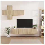 7-dijelni set TV ormarića boja hrasta sonome konstruirano drvo | shoptok.hr