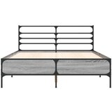  Posteljni okvir siva sonoma 135x190 cm inženirski les in kovina | Shoptok.si