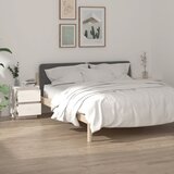 vidaXL nočna omarica 2 kosa bela 40x35x50 cm trdna borovina Cene