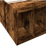 vidaXL Posteljni okvir dimljeni hrast 100x200 cm inženirski les | Shoptok.si