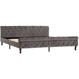  Posteljni okvir siv žamet 200x200 cm | Shoptok.si
