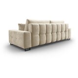 Cosmopolitan Design Bež žametna raztegljiva sedežna garnitura s prostorom za shranjevanje 250 cm Wicklow – | Shoptok.si