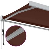 vidaXL Avtomatsko zložljiva tenda rjava 300x250 cm | Shoptok.si