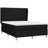  Krevet s oprugama i madracem crni 140x200 cm od tkanine | shoptok.hr
