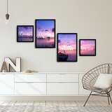 Wallity 4PSCT-15 Multicolor Decorative Framed MDF Painting (4 Pieces) | Eponuda.ba
